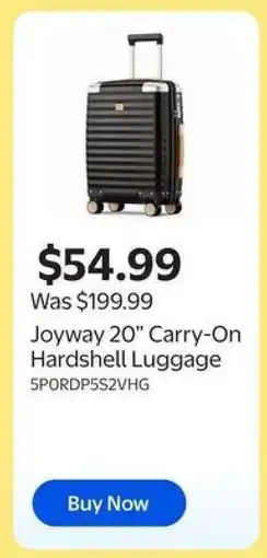 Walmart Joyway 20” Carry-On Hardshell Luggage offer
