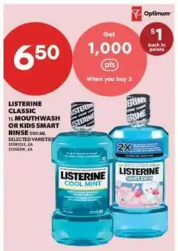 Real Canadian Superstore Listerine Classic Mouthwash or Kids Smart Rinse offer
