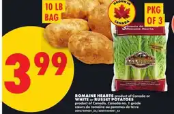 No Frills Romaine Hearts or Russet Potatoes offer