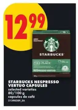 No Frills Starbucks Nespresso Vertuo Capsules offer