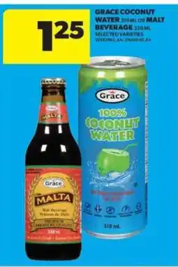 Real Canadian Superstore Grace Coconut Water or Malt Beverage offer