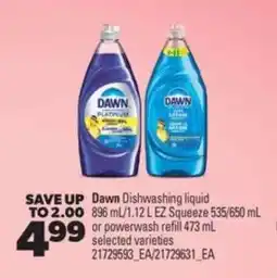 Real Canadian Superstore Dawn Dishwashing Liquid offer