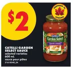 No Frills Catelli Garden Select Sauce offer