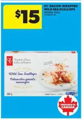 Real Canadian Superstore PC Bacon-Wrapped Wild Sea Scallops offer