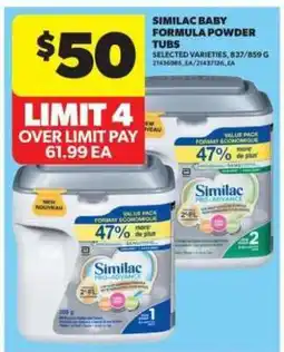 Real Canadian Superstore Similac Baby Formula Powder Tubs offer