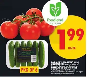 No Frills FARMER'S MARKET MINI CUCUMBERS offer