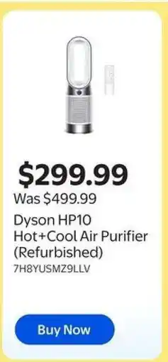 Walmart Dyson HP10 Hot+Cool Air Purifier (Refurbished) offer