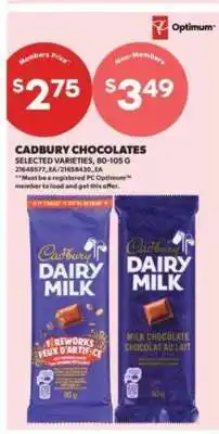 Real Canadian Superstore CADBURY CHOCOLATES offer