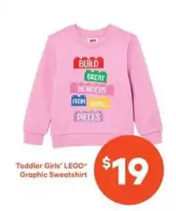 Real Canadian Superstore Toddler Girls' LEGO Graphic Sweatshirt offer