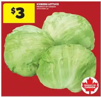 Real Canadian Superstore Iceberg Lettuce offer