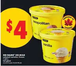 No Frills NO NAME ICE MILK offer
