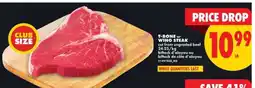 No Frills T-BONE or WING STEAK offer