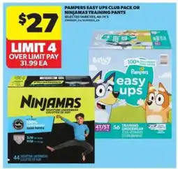 Real Canadian Superstore Pampers Easy Ups club pack or Ninjamas training pants offer