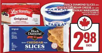 Food Basics Black Diamond Slices, Lactantia Cream Cheese, Parkay Margarine offer