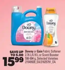 Real Canadian Superstore Downy or Gain Fabric Softener offer