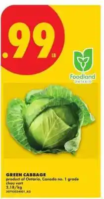 No Frills GREEN CABBAGE offer