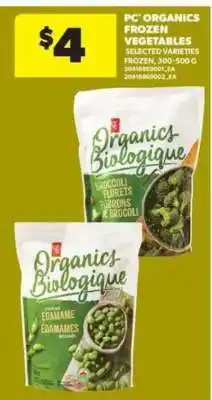 Real Canadian Superstore PC Organics frozen vegetables offer