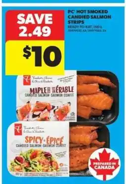 Real Canadian Superstore PC Hot Smoked Candied Salmon Strips offer