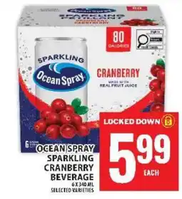 Food Basics Ocean Spray Sparkling Cranberry Beverage offer