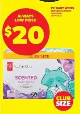Real Canadian Superstore PC BABY WIPES offer
