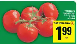 Food Basics TOMATOES ON THE VINE offer