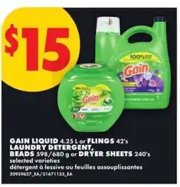 No Frills GAIN Liquid or Flings offer
