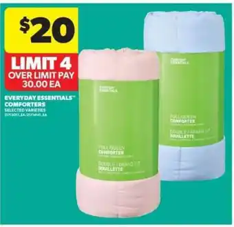 Real Canadian Superstore Everyday Essentials Comforters offer