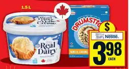 Food Basics Nestlé Real Dairy French Vanilla Ice Cream & Drumstick Vanilla Caramel offer