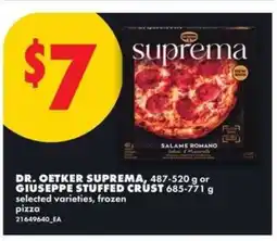 No Frills Dr. Oetker Suprema or Giuseppe Stuffed Crust offer