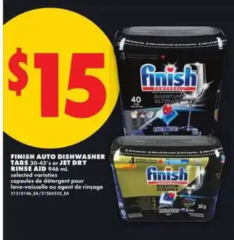 No Frills Finish Auto Dishwasher Tabs or Jet Dry Rinse Aid offer