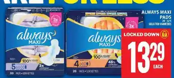 Food Basics Always Maxi Pads offer