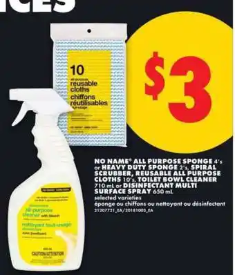 No Frills NO NAME* Cleaning Products offer