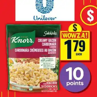 Food Basics Knorr Sidekicks Creamy Bacon Carbonara offer