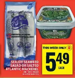 Food Basics SeaJoy Seaweed Salad or Salted Atlantic Mackerel offer