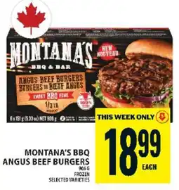Food Basics MONTANA’S BBQ ANGUS BEEF BURGERS offer