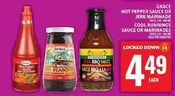 Food Basics Grace Hot Pepper Sauce or Jerk Marinade, Cool Runnings Sauce or Marinades offer