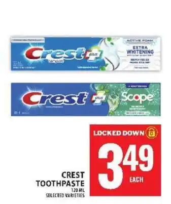 Food Basics Crest Toothpaste offer