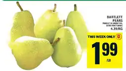 Food Basics BARTLETT PEARS offer
