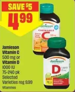 Chalo FreshCo Jamieson Vitamin C or Vitamin D offer