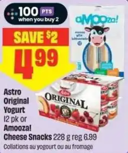 Chalo FreshCo Astro Original Yogurt or Amooza! Cheese Snacks offer