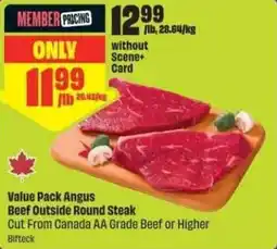 Chalo FreshCo Value Pack Angus Beef Outside Round Steak offer