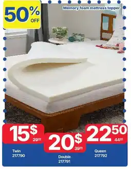 Rossy Memory foam mattress topper twin offer