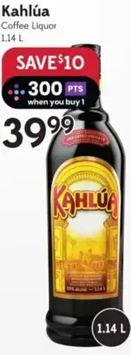 Sobeys Liquor Kahlúa Coffee Liquor offer