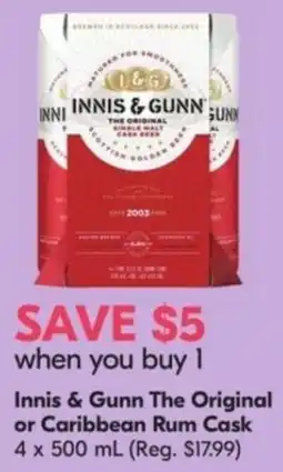 Sobeys Liquor Innis & Gunn The Original or Caribbean Rum Cask offer