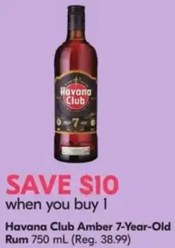 Sobeys Liquor Havana Club Amber 7-Year-Old Rum offer