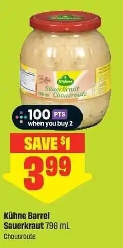 Chalo FreshCo Kühne Barrel Sauerkraut offer
