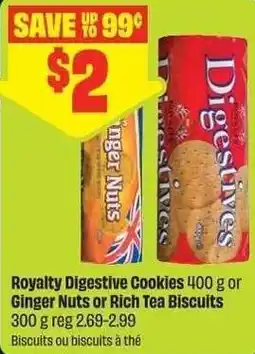 Chalo FreshCo Royalty Digestive Digestives Cookies or Ginger Nuts or Rich Tea Biscuits offer