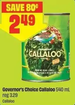 Chalo FreshCo Governor's Choice Callaloo offer