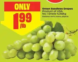 FreshCo Green Seedless Grapes offer