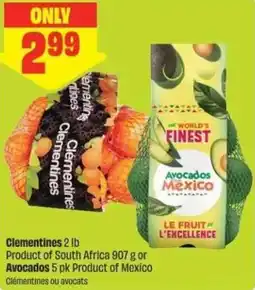 FreshCo Clementines or Avocados offer